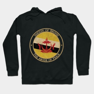 Vintage Nation of Brunei the Abode of Peace Asia Asian Flag Hoodie